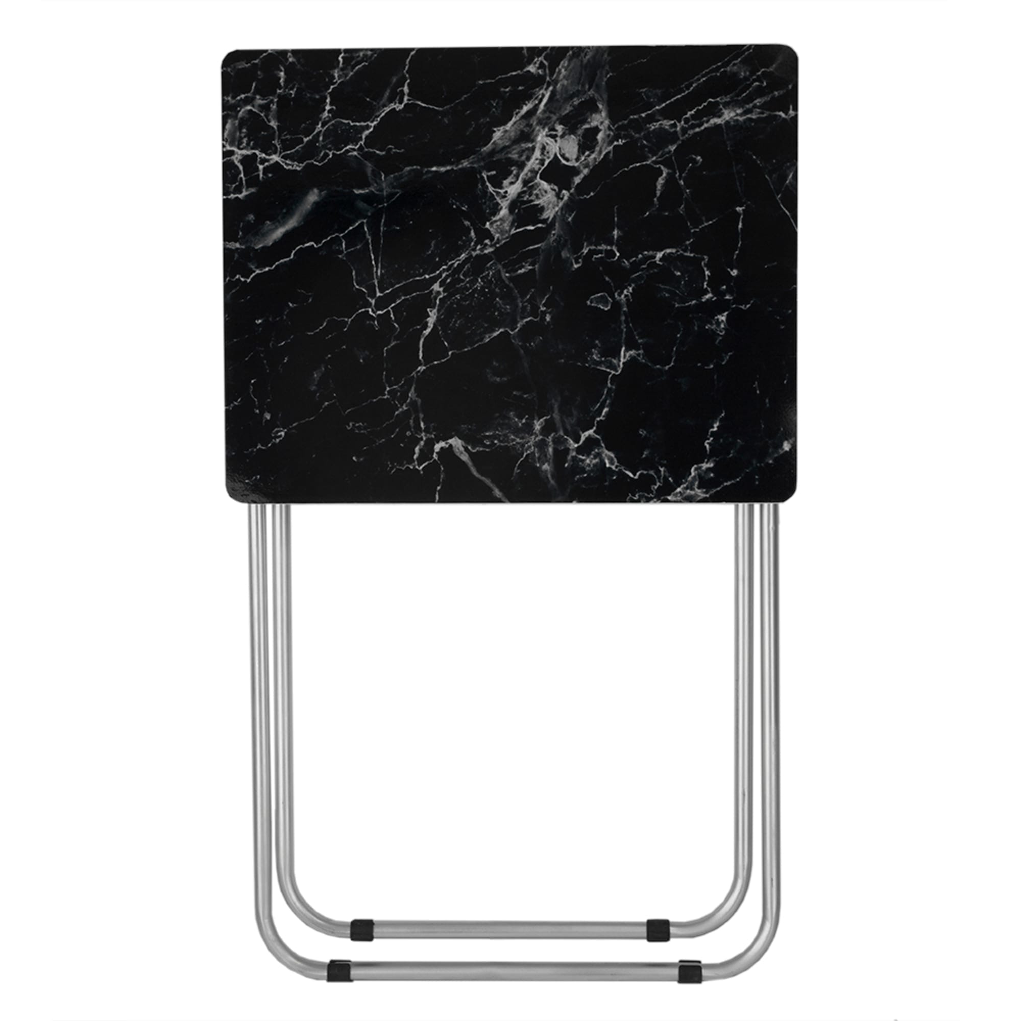 Home Basics Faux Marble Multi-Purpose Foldable Table, Black $15.00 EACH, CASE PACK OF 6