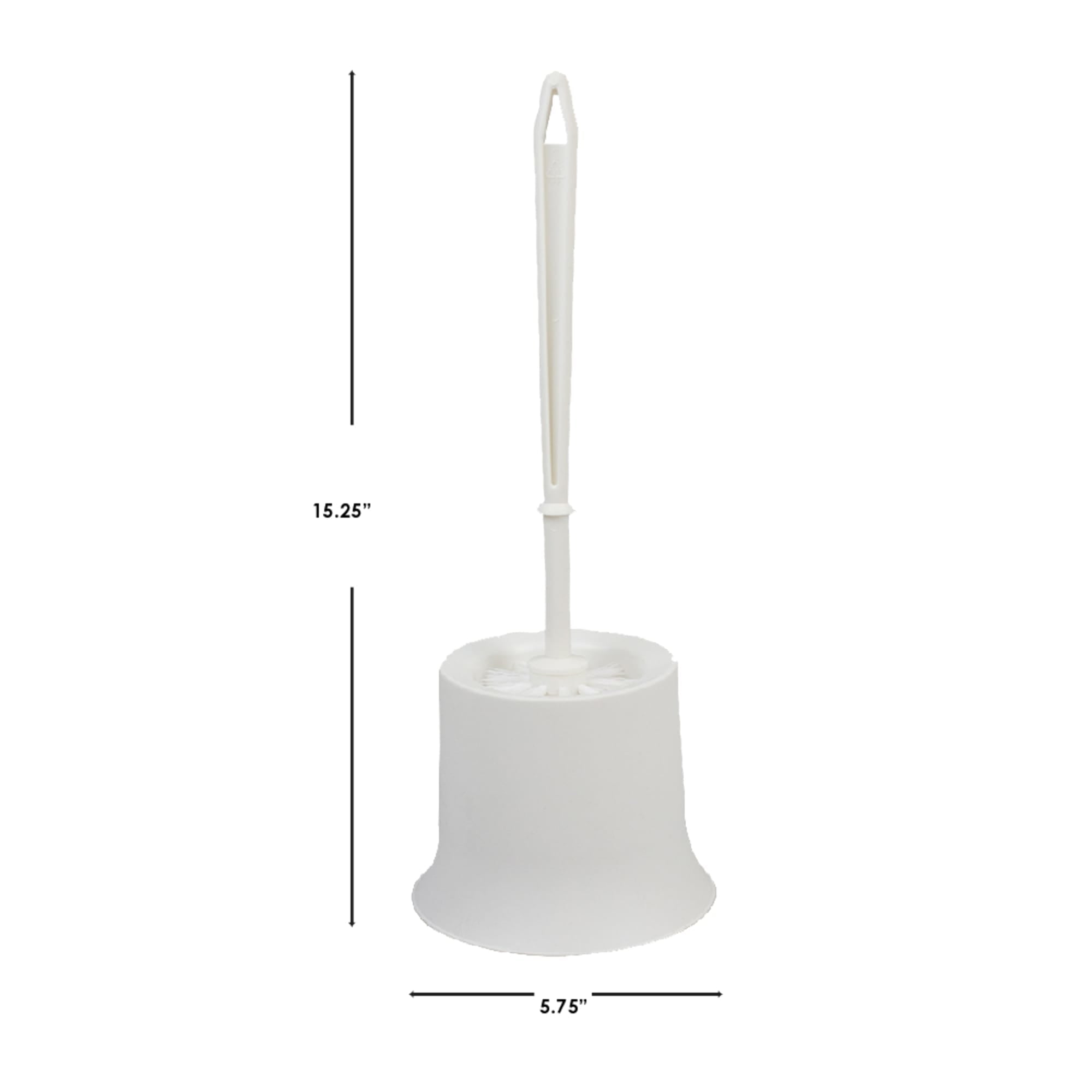 Home Basics Plastic Toilet Brush with Compact Holder, White $4.00 EACH, CASE PACK OF 1