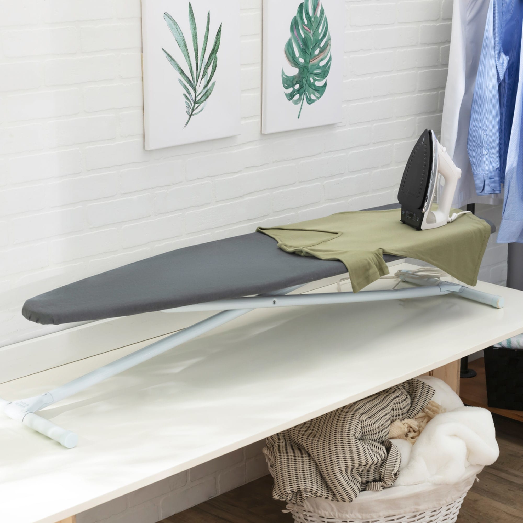 Seymour Home Products Adjustable Height, Freestanding T-Leg Ironing Board, Solid Gray $25 EACH, CASE PACK OF 1