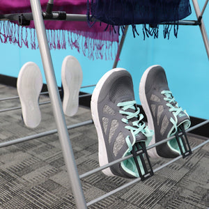 Sunbeam Collapsible Stainless Steel Folding Clothes Drying Rack with Shoe Clips, Grey $20.00 EACH, CASE PACK OF 6