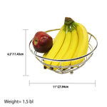 Load image into Gallery viewer, Home Basics Chrome Plated Steel Flat Wire Fruit Bowl $6.00 EACH, CASE PACK OF 12
