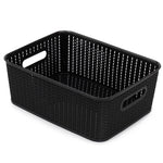 Load image into Gallery viewer, Home Basics 12.5 Liter Plastic Basket With Handles, Black $5 EACH, CASE PACK OF 6
