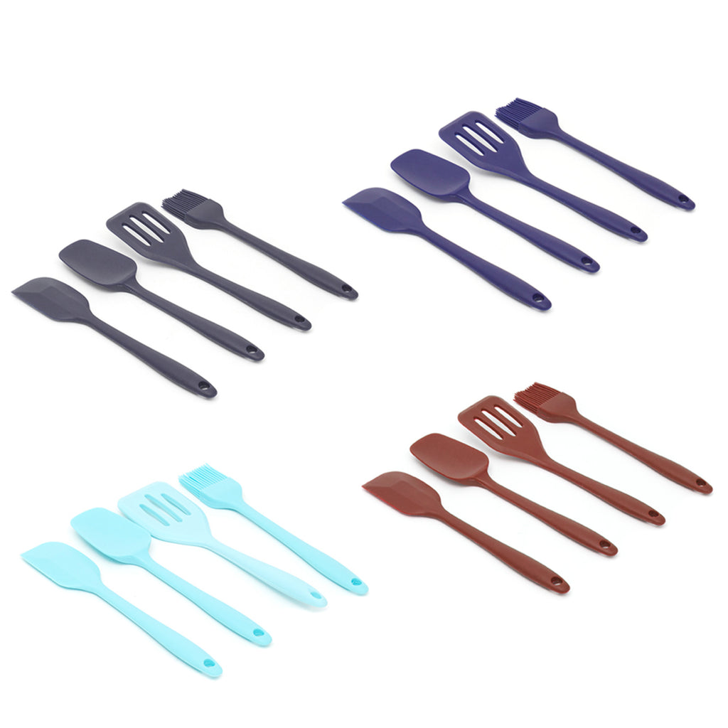 Home Basics Mini 4 Piece Silicone Kitchen Prep Tool Set - Assorted Colors