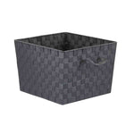 Load image into Gallery viewer, Home Basics X-Large Polyester Woven Strap Open Bin, Grey $10.00 EACH, CASE PACK OF 6
