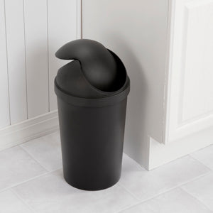 Sterilite 3 Gallon / 11.4 Liter Round SwingTop Wastebasket Black $7.00 EACH, CASE PACK OF 6