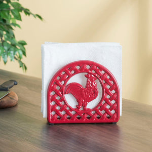 Home Basics Cast Iron Rooster Napkin Holder, Red $6.00 EACH, CASE PACK OF 6