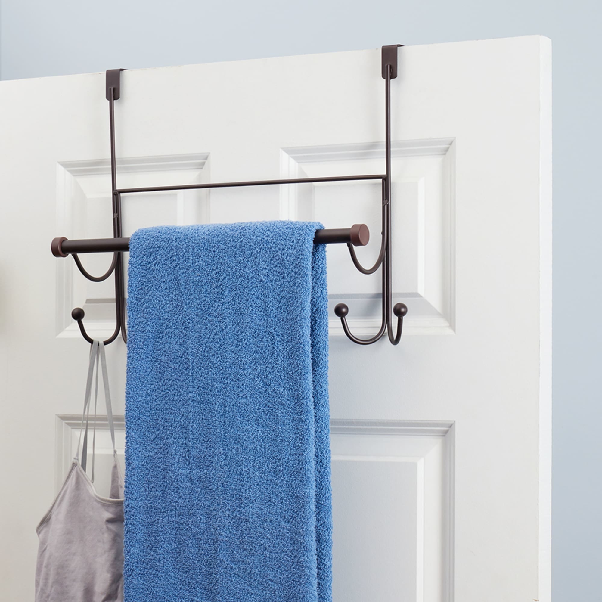 Home Basics Over the Door Hook with Towel Bar, Oil-Rubbed Bronze $10.00 EACH, CASE PACK OF 8