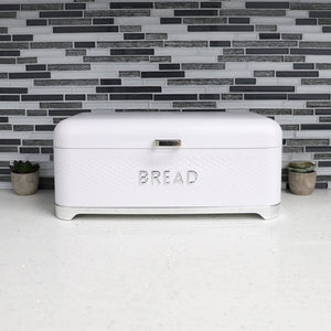 Michael Graves Design Soho Swing Up Lid Tin Bread Box, White $25.00 EACH, CASE PACK OF 4