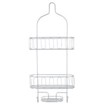 Load image into Gallery viewer, Home Basics Unity 2 Tier Shower Caddy with Bottom Hooks and Center Soap Dish Tray $15.00 EACH, CASE PACK OF 12

