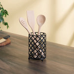 Load image into Gallery viewer, Home Basics Black Lattice Utensil Holder $6.00 EACH, CASE PACK OF 12
