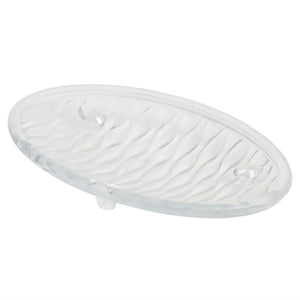 Home Basics Rippled 3 Piece Glass Bath Accessory Set, Clear $6.00 EACH, CASE PACK OF 8