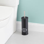 Load image into Gallery viewer, Home Basics Paris Le Bain Hide-Away Toilet Brush Holder, Black $5.00 EACH, CASE PACK OF 12
