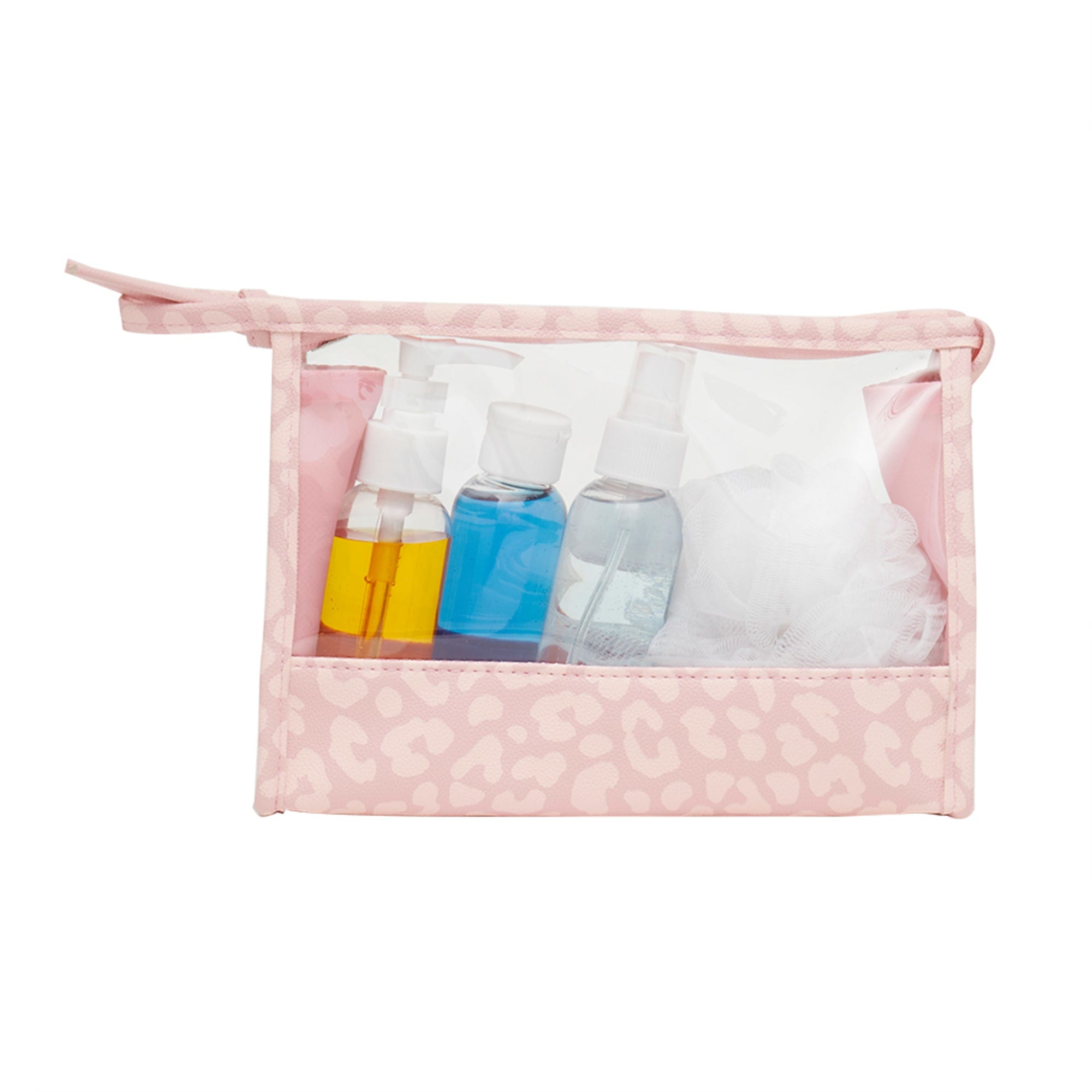 Home Basics Leopard 5 Piece Travel Bath Set, Pink $6.00 EACH, CASE PACK OF 12