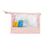 Load image into Gallery viewer, Home Basics Leopard 5 Piece Travel Bath Set, Pink $6.00 EACH, CASE PACK OF 12
