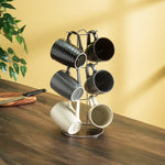 Load image into Gallery viewer, Home Basics 6 Piece Crochet Mug Set with Stand, Multi-Color $10.00 EACH, CASE PACK OF 6

