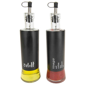 Home Basics Allaire Collection 2 Piece Oil and Vinegar Set, Black $5 EACH, CASE PACK OF 12