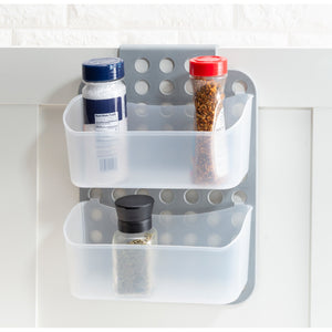 Home Basics Adjustable Over the Cabinet Plastic Organizer, Clear and Grey $5.00 EACH, CASE PACK OF 12