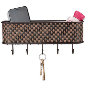 Home Basics Wall Mount  Basket Weave Letter Rack Organizer, Bronze $5.00 EACH, CASE PACK OF 12