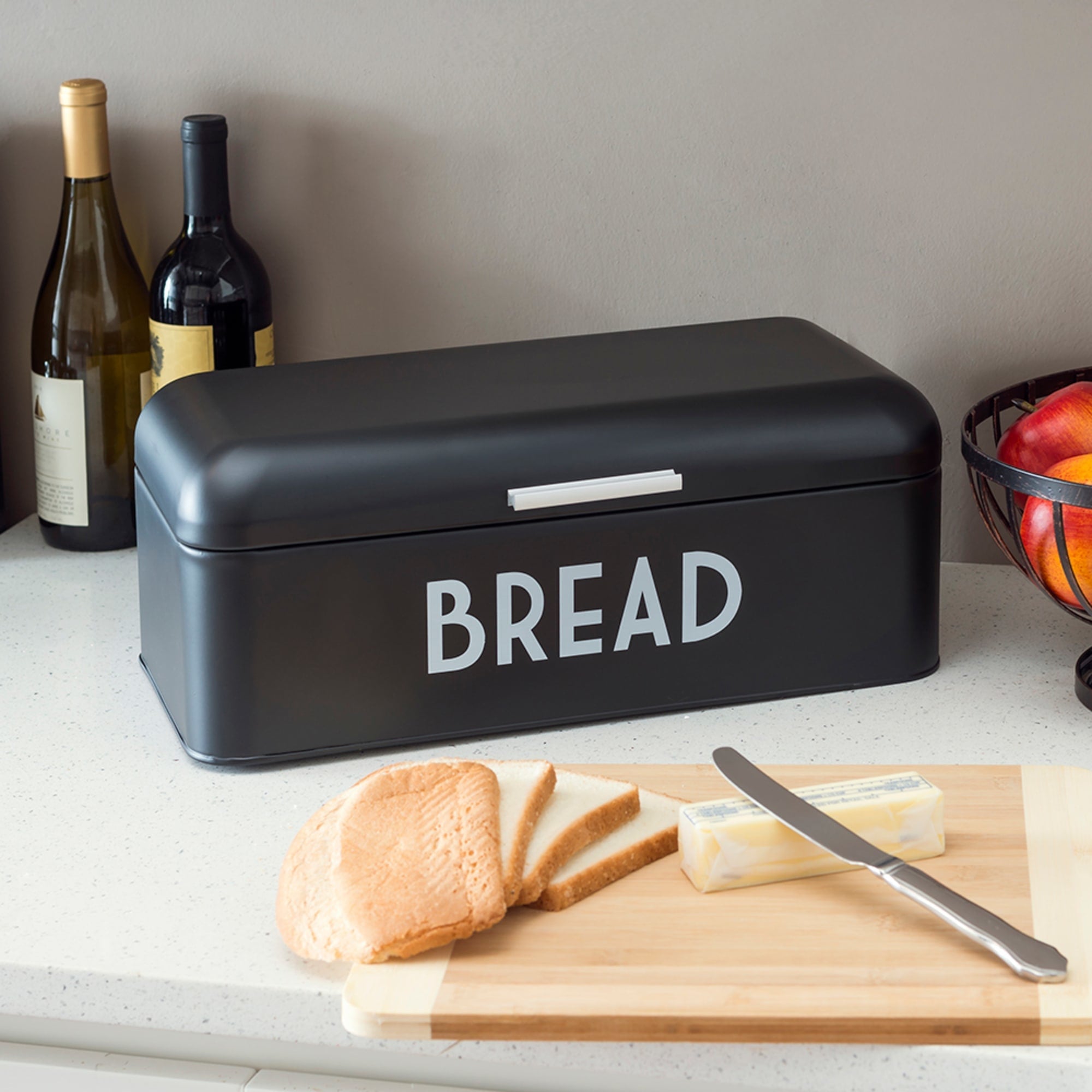 Home Basics Metal Bread Box, Black $25.00 EACH, CASE PACK OF 4