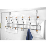 Load image into Gallery viewer, Home Basics Chrome Plated Steel Over the Door 6-Hook Hanging Rack $6.00 EACH, CASE PACK OF 12

