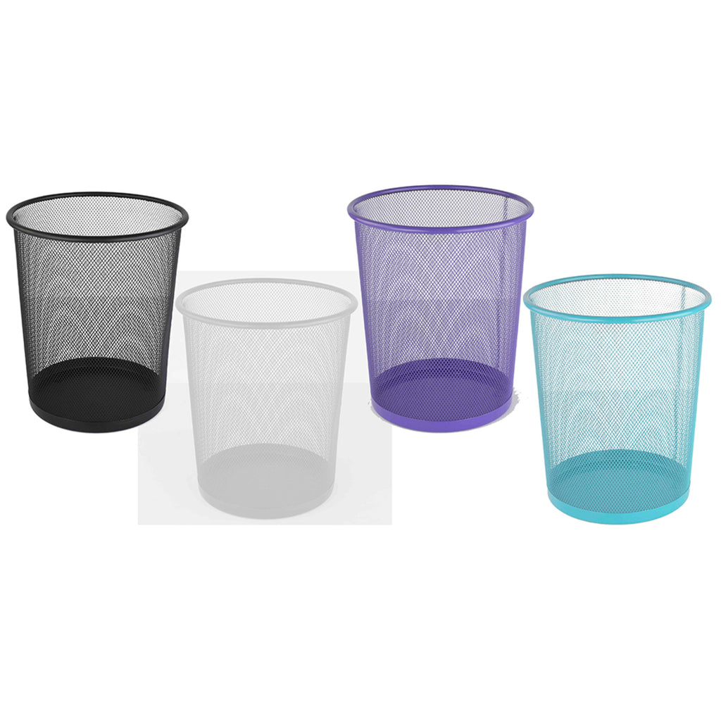 Home Basics Small Mesh Steel Waste Bin - Assorted Colors
