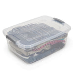 Load image into Gallery viewer, Home Basics 20 Liter Rectangular Plastic Storage Container with lid, Clear $10 EACH, CASE PACK OF 9
