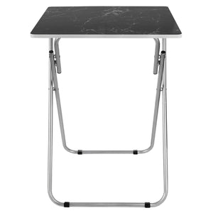 Home Basics Faux Marble Multi-Purpose Foldable Table, Black $15.00 EACH, CASE PACK OF 6
