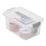 Load image into Gallery viewer, Home Basics 4.25 Liter Storage Box With Handle, Clear $3 EACH, CASE PACK OF 6
