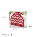 Load image into Gallery viewer, Home Basics Chevron Collection Cast Iron Napkin Holder, Red $7.00 EACH, CASE PACK OF 6
