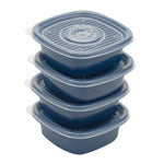 Load image into Gallery viewer, Home Basics 8 Piece Square Plastic Meal Prep Set, (13.5 oz), Blue $5 EACH, CASE PACK OF 8
