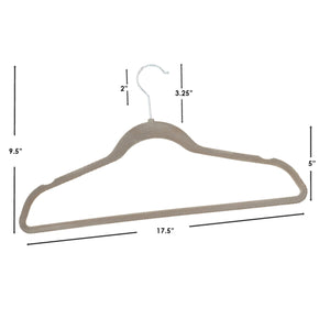 Home Basics 10-Piece Velvet Hangers, Grey $4.00 EACH, CASE PACK OF 12