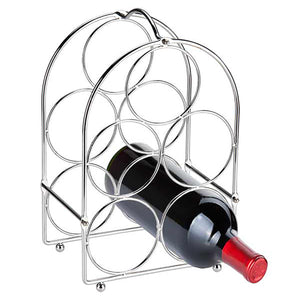 Home Basics Chrome Plated Steel 5 Bottle Wine Rack $8.00 EACH, CASE PACK OF 6
