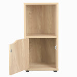 Load image into Gallery viewer, Home Basics 2 Cube MDF Storage Shelf with Door, Natural $25.00 EACH, CASE PACK OF 1
