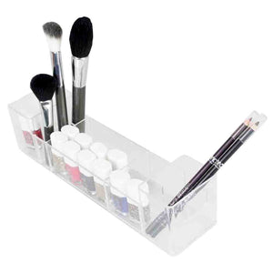 Home Basics Wide Cosmetic Organizer, Clear $5.00 EACH, CASE PACK OF 12
