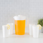 Load image into Gallery viewer, Home Basics 2 LT Classic Plastic Pitcher with Four Tumblers, White $5.00 EACH, CASE PACK OF 6
