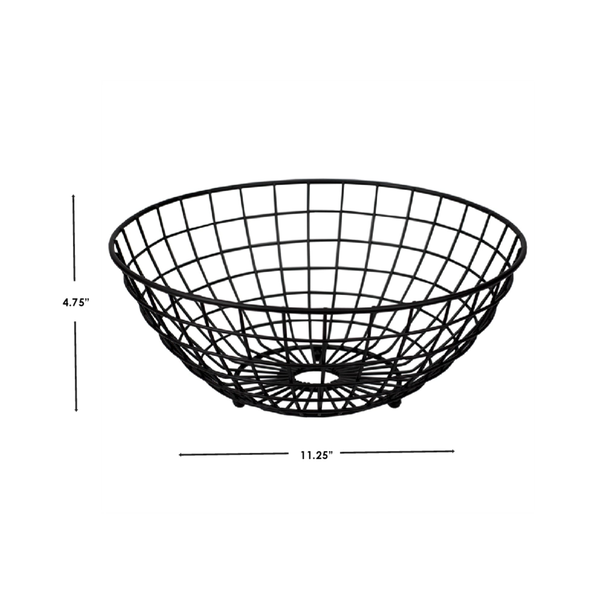 Home Basics Grid Collection Large Capacity Fruit Bowl, Black $8.00 EACH, CASE PACK OF 12