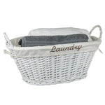 Load image into Gallery viewer, Home Basics Laundry Wicker Basket with Removable Liner, White $10.00 EACH, CASE PACK OF 6
