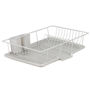 Home Basics 3 Piece Dish Drainer, Silver $15.00 EACH, CASE PACK OF 6