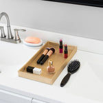 Load image into Gallery viewer, Home Basics Plastic Vanity Tray, Gold $5.00 EACH, CASE PACK OF 8
