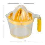 Load image into Gallery viewer, Home Basics 4-in-1  Hand Press Juicer with Built-in Measuring Cup and Egg Separator, Yellow $5.00 EACH, CASE PACK OF 24

