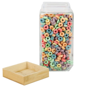 Home Basics 67 oz Square Glass Canister with Bamboo Lid

 $6.00 EACH, CASE PACK OF 12
