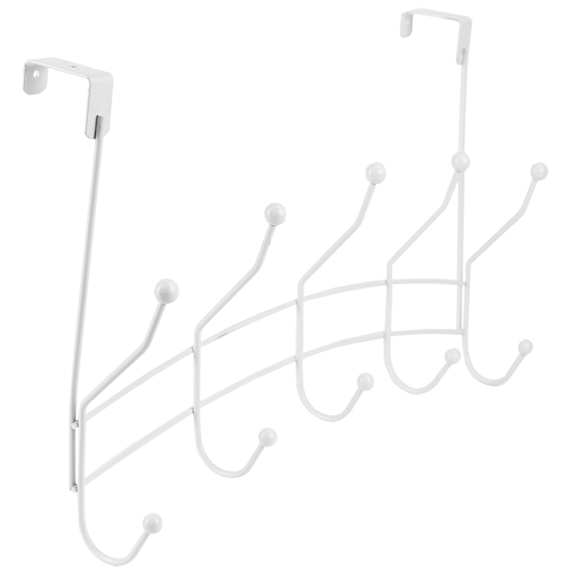 Home Basics Shelby 5 Hook Over the Door Hanging Rack, White $5.00 EACH, CASE PACK OF 12