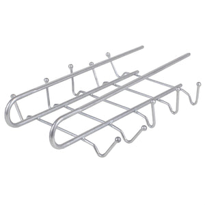 Home Basics Under the Shelf  Vinyl Coated Steel 6 Hook  Mug Rack, Silver $4.00 EACH, CASE PACK OF 6