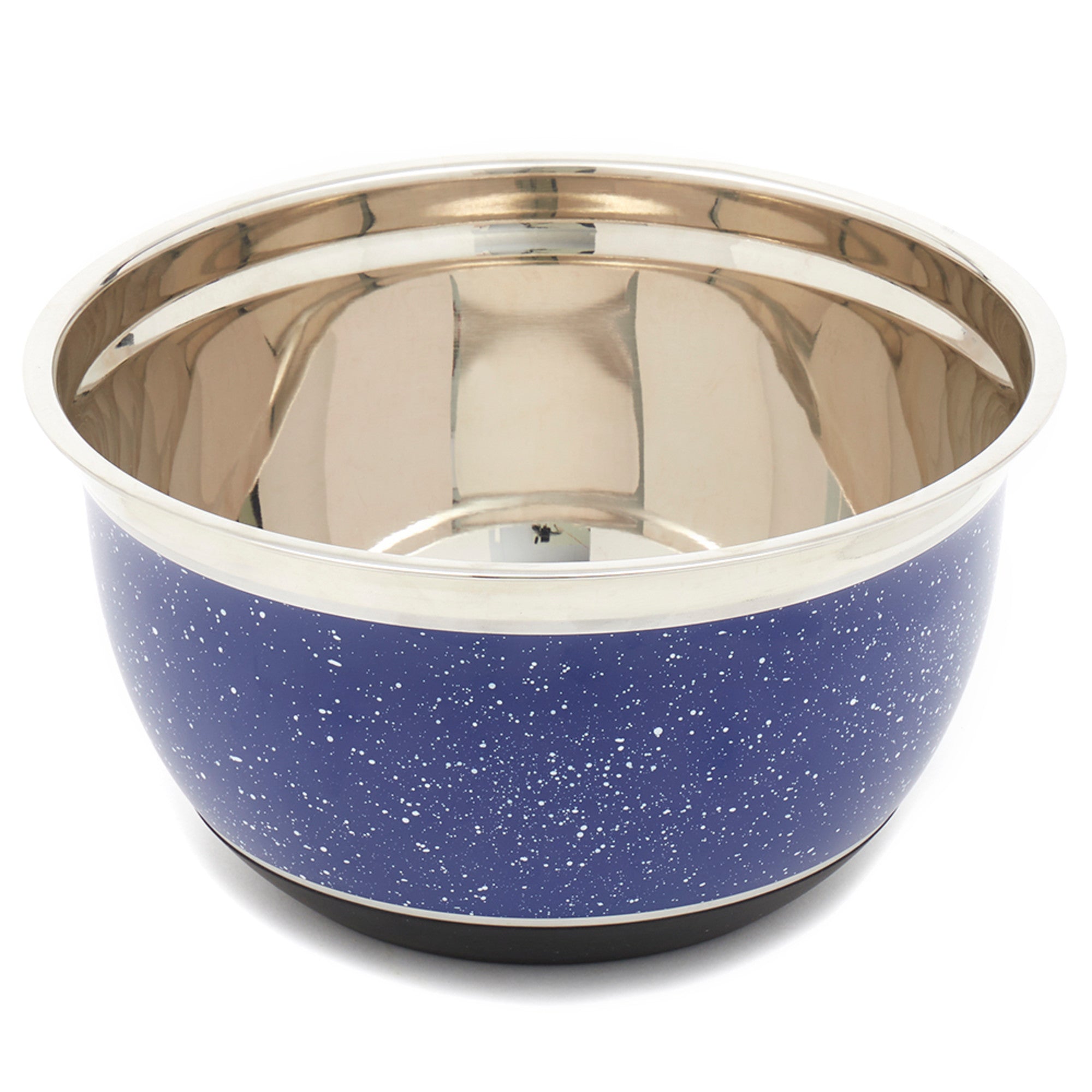 Home Basics Speckled 5 Qt Stainless Steel Mixing Bowl with Non-Skid Bottom - Assorted Colors