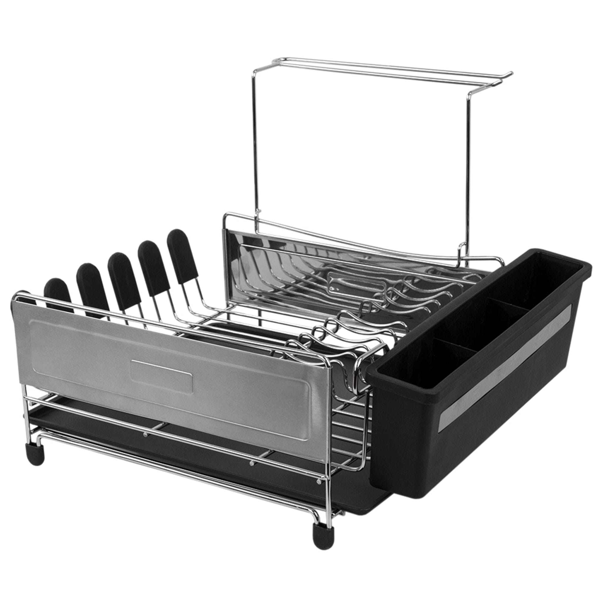 Michael Graves Design Deluxe Extra Large Capacity Stainless Steel Dish Rack with Wine Glass Holder, Black $30.00 EACH, CASE PACK OF 4