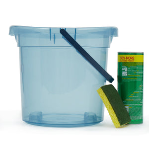 Home Basics 11 Lt Plastic Bucket with Fold Down Handle $5 EACH, CASE PACK OF 12