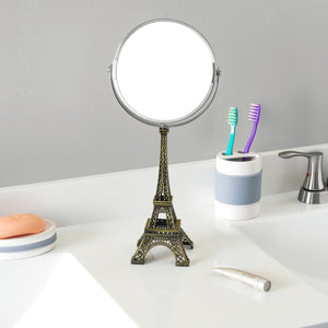 Home Basics Antique French Paris Eiffel Towel Double Sided Cosmetic Mirror, Bronze $15.00 EACH, CASE PACK OF 6