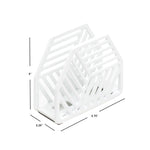 Load image into Gallery viewer, Home Basics Lines Upright Cast Iron Napkin Holder, White $8.00 EACH, CASE PACK OF 6
