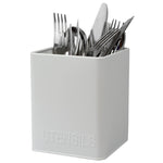 Load image into Gallery viewer, Home Basics Tin Utensil Holder, White $3.00 EACH, CASE PACK OF 12
