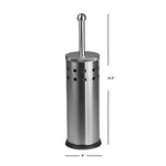 Load image into Gallery viewer, Home Basics Vented Stainless Steel Toilet Brush Set, Silver $5.00 EACH, CASE PACK OF 12
